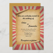 Circus thema bruiloft uitnodiging (Voorkant / Achterkant)