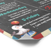 Circus Thema Docenten Personeel waardering sjabloo Poster (Hoek)