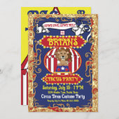 Circus Thema Feest Uitnodigingen (Voorkant / Achterkant)