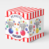 Circus thema Olifant Gourmet Snacks Party Bedankdoosjes (Voorkant Zijde)