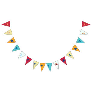 Circus thema welkom Baby shower Vlaggetjes