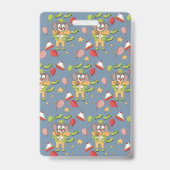 Circus Theme Clown Elephant Blue Hall Pass Badge (Arrière)