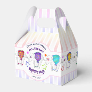 Circus Theme Elephant Girl Birthday Party Bedankdoosjes