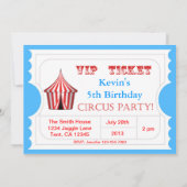 Circus Ticket Invitation Kaart (Achterkant)