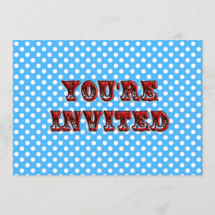 Circus Ticket Invitation Kaart