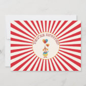 Circus Ticket Jongens Verjaardagsfeest Uitnodiging (Achterkant)