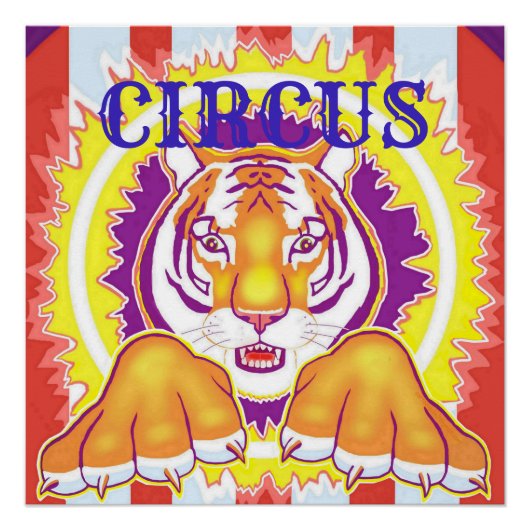 Circus Tiger 20x20 Poster Perfect Poster (Voorkant)