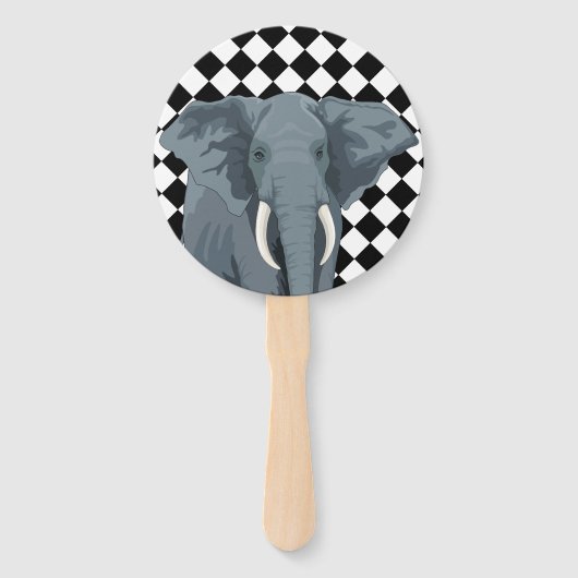 Circus Tijger en Olifant fans Handwaaier (Achterkant)