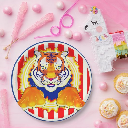 Circus Tijger papier bord (Feest)