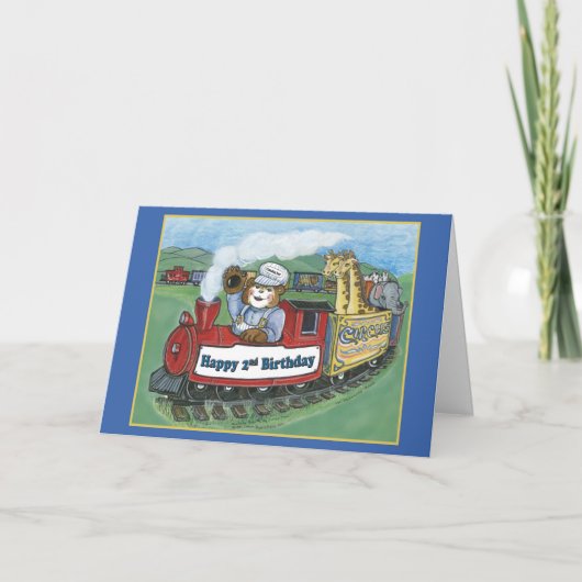 Circus Train 2e carte d'anniversaire (Devant)