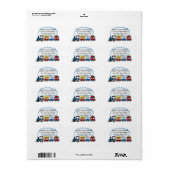 Circus Train Adres Etiket (Full Sheet)