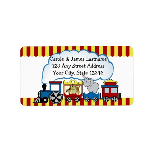 Circus Train Adres Etiket (Voorkant)