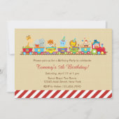 Circus Train Invitation Anniversaire (Devant)