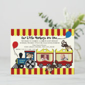 Circus Train Twin Foto Kaart (Staand voorkant)