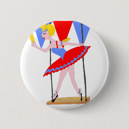 Circus Trapeze Artist Circus Partij Ronde Button 5,7 Cm