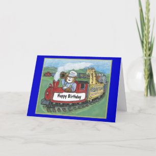 Circus trein verjaardag Kaart