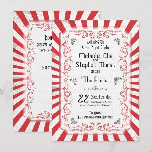 Circus Uitnodiging (Voorkant / Achterkant)