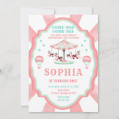 Circus uitnodiging 1e verjaardag (Voorkant)