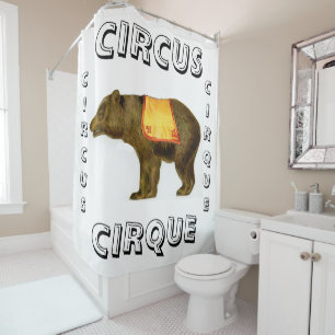 circus uitvoeren beer douchegordijn