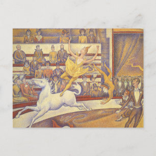Circus van Georges Seurat,  Pointillism Art Briefkaart