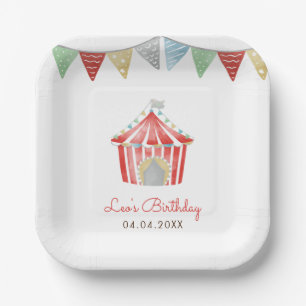 Circus Verjaardagsfeest Papieren Bordje