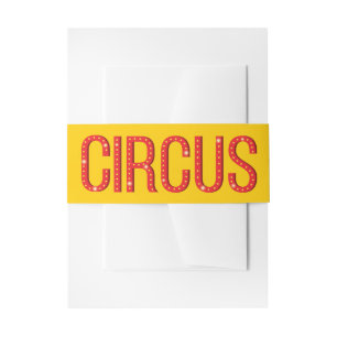 Circus verjaardagsfeestje leuk geel kleurrijk uitn uitnodigingen wikkel