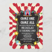  Circus Verjaardagsuitnodiging Kaart (Voorkant / Achterkant)