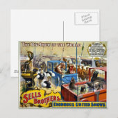  Circus - Verkoop Brothers Circus Briefkaart (Voorkant / Achterkant)