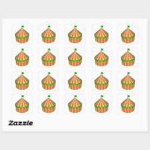 Circus Vierkante Sticker (Vel)