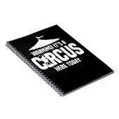Circus Warning Carnaval Birthday Apparel Gift Notitieboek (Rechterzijde)