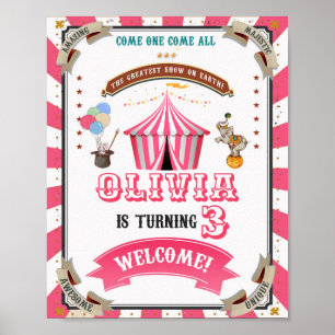 Circus welkomstpartijteken Carnival welkomstposter Poster