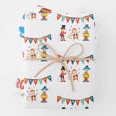 Circus Wrapping Paper Flat Sheet Set van 3 (In situ)