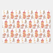 Circus Wrapping Paper Flat Sheet Set van 3 (Voorkant 3)
