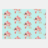 Circus wrapping paper, verjaardagskadeklap inpakpapier vel (Voorkant)