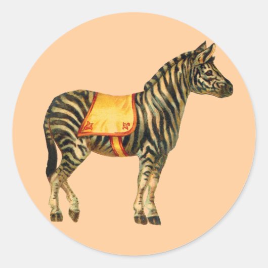 Circus Zebra Sticker (Voorkant)