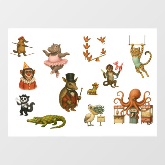 Circusacts Raamsticker (Vel)