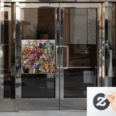 Circusdroom Raamsticker (Kantoordeur)