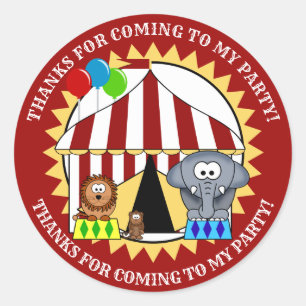 Circusfeest Bedanktsticker Ronde Sticker
