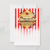 Circusfeest Rood Wit Goud Gestreepte Tafelnummer (Achterkant)