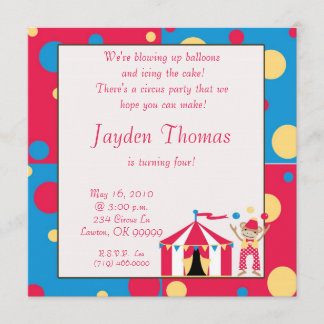 circusfeestje, we blazen ballonnen op... kaart