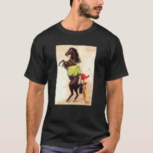 Circuspaard Op Achterpoten Meisje Trainer Lang Blo T-shirt