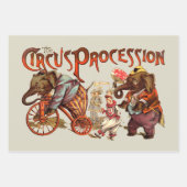Circusprocessie olifant Antiek kunst Inpakpapier Vel (Voorkant)