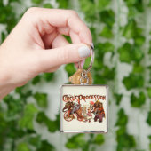 Circusprocessie olifant Antiek kunst Sleutelhanger (Hand)