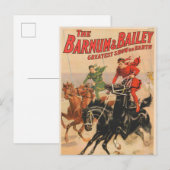Circusraces met Mannen die zich uitstrekken over t Briefkaart (Voorkant / Achterkant)