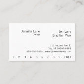 Cire : Carte de fidélité au cire brésilien / Bikin (Dos)