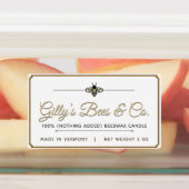 Cire d'abeille étanche bougie Étiquette Gold Borde (Apposé)