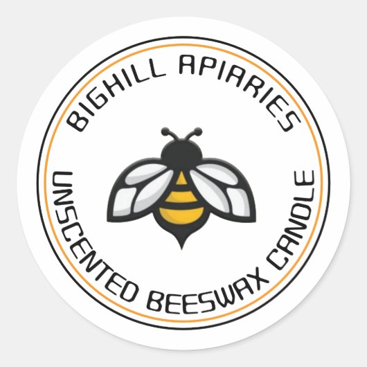 cire d'abeille Étiquette Abeille jaune (Devant)