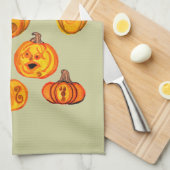 Cire serviette de cuisine Citrouille (Quart Plié)