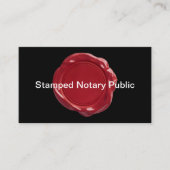 Cire Timbre Graphique Notaire Cartes de visite pub (Devant)