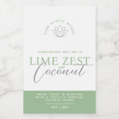 Cire verte et cire de coco fond produit étiquettes (Étiquettes simples)